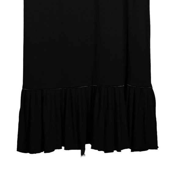 BCBG MaxAzria Women's Dress Black Beige Stretch Sleeveless Midi Fit Flare Size L - Picture 7 of 9